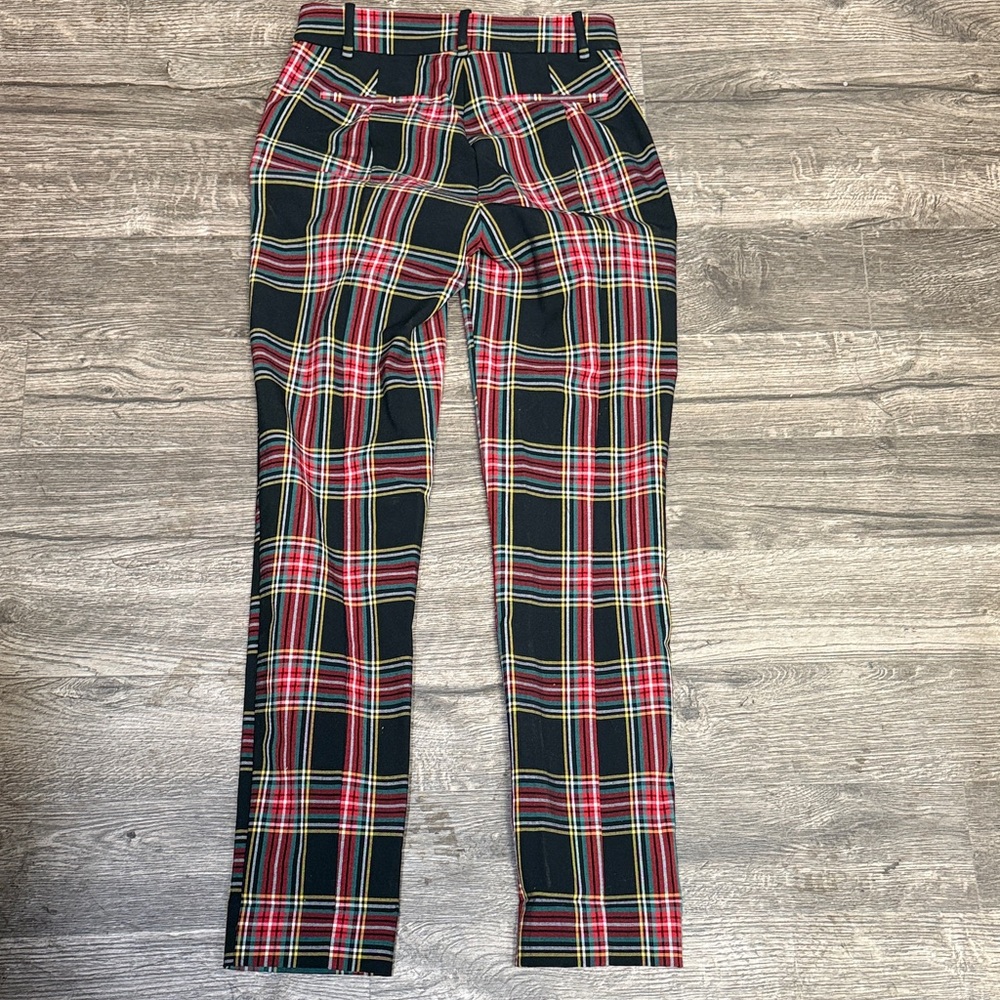 J. Crew Black & Red Plaid Straight-Leg Pants - Picture 5 of 10